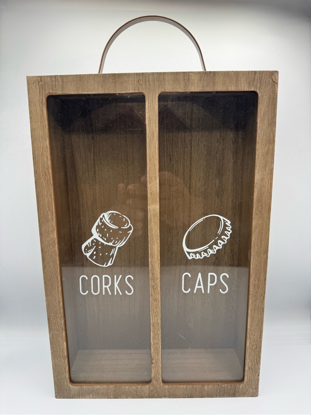 Cap & Cork Holder Dual Wood